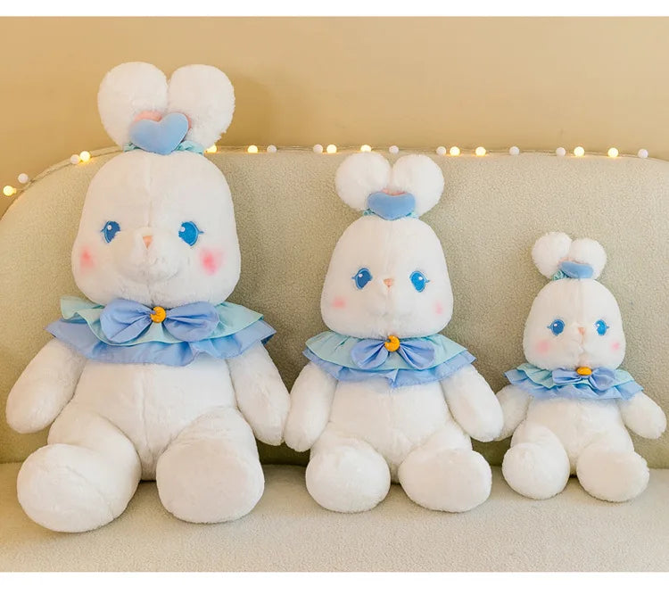 Kawaii Plush Toy Stuffed Doll Cute Rabbit Bear Couple Loli Bunny Pillow Soft Baby Bunny Doll for Kids Birthday Xmas Gift