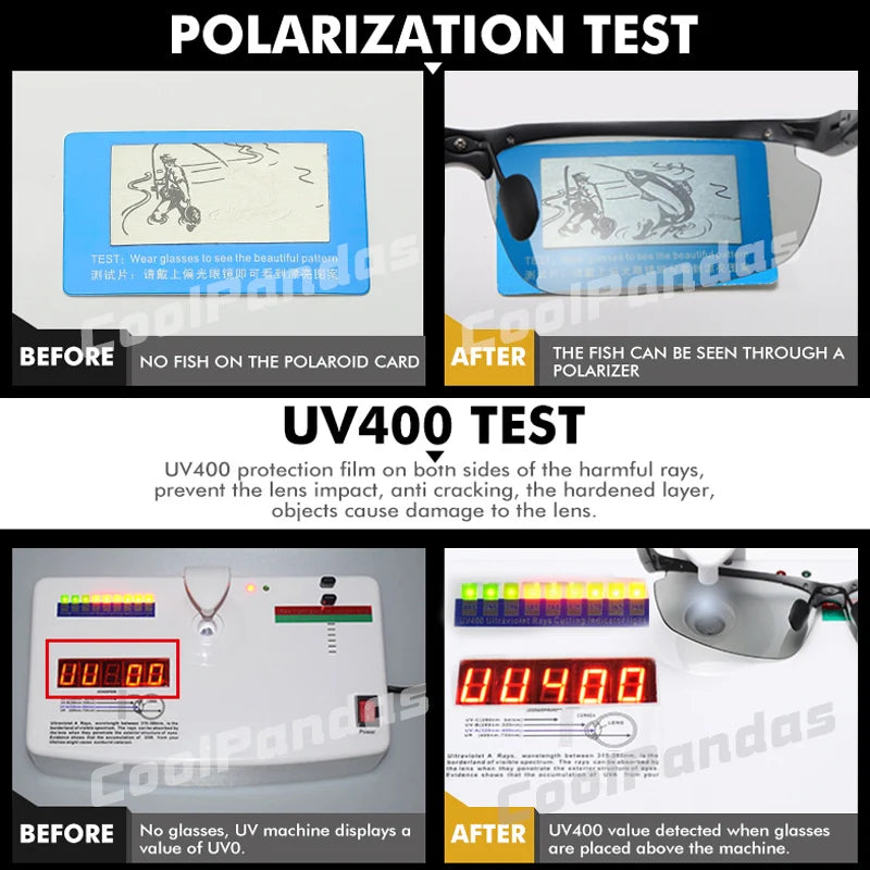 Aluminum Rimless Photochromic Polarized UV400 Day Night Driving Sunglasses for Men Women