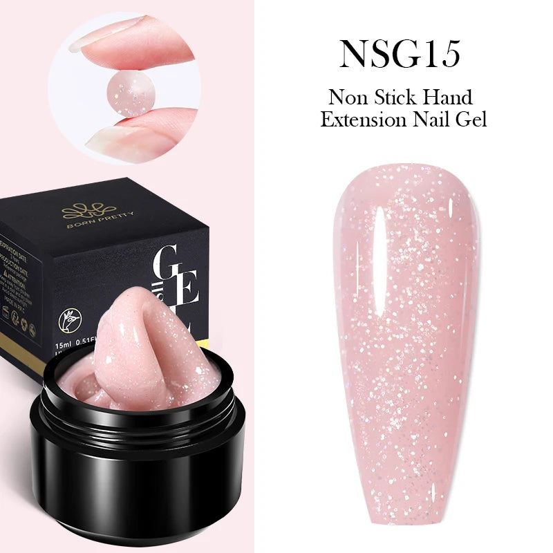 15ml Non Stick Hand Extension Gel Nail Polish Carving Flower Nail Art Shaping Solid Acrylic Nail Gel Varnish