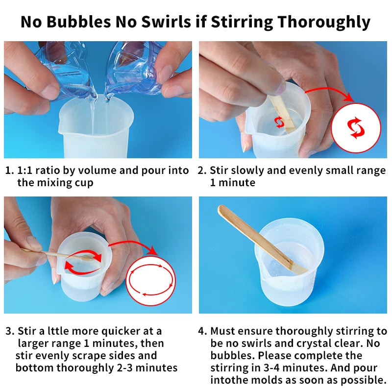1:1 Crystal Clear Epoxy Resin Kit – High Gloss Bubble-Free Art Resin for Casting & Jewelry DIY