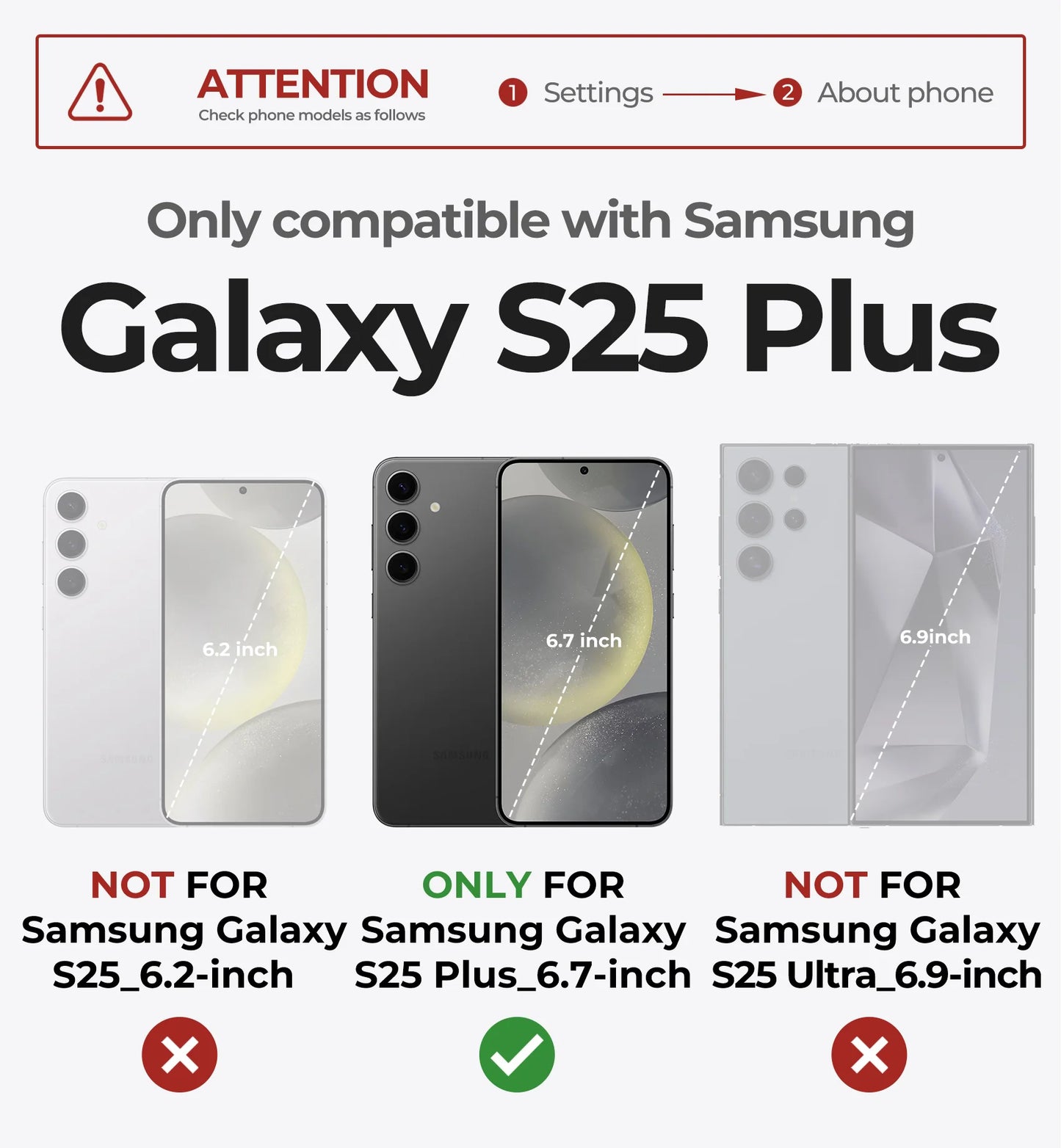 For Samsung Galaxy S25 Plus 2025 Case Full Body Rugged Case with Camera Cover & Built-in Screen Protector Kickstand Case