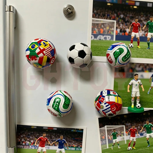 2026 Soccer 3D Fridge Magnet International Flag Football Fan Souvenir