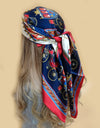 Retro Women Silk Scarf Bandanna Fashion Bohemian Pattern Square Hijab Lady Wrap Headband foulard muffler