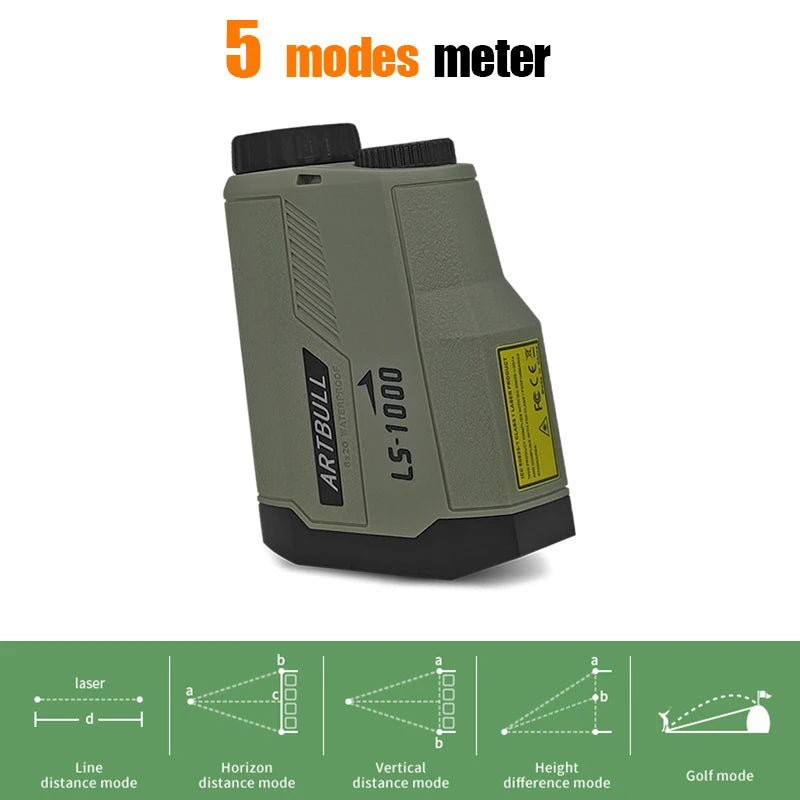 5 Modes Golf Laser Rangefinder with Flag-Lock & Slope Compensation