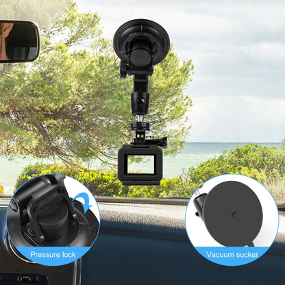 Car Suction Cup Mount with Phone Clamp & Screw & Tripod Adapter for Smartphone & for Gopro DJI Sports Action Cameras