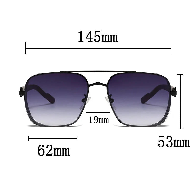 Sunglasses For Men Square Trendy Luxe Vintage Fashion Glasses Retro Steampunk Shades