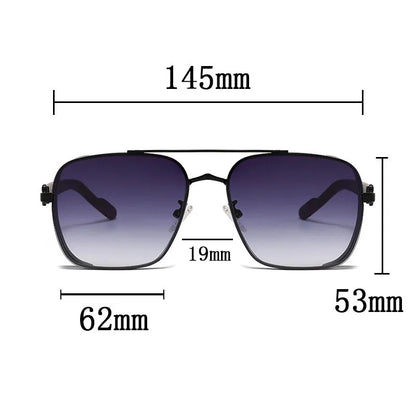 Sunglasses For Men Square Trendy Luxe Vintage Fashion Glasses Retro Steampunk Shades