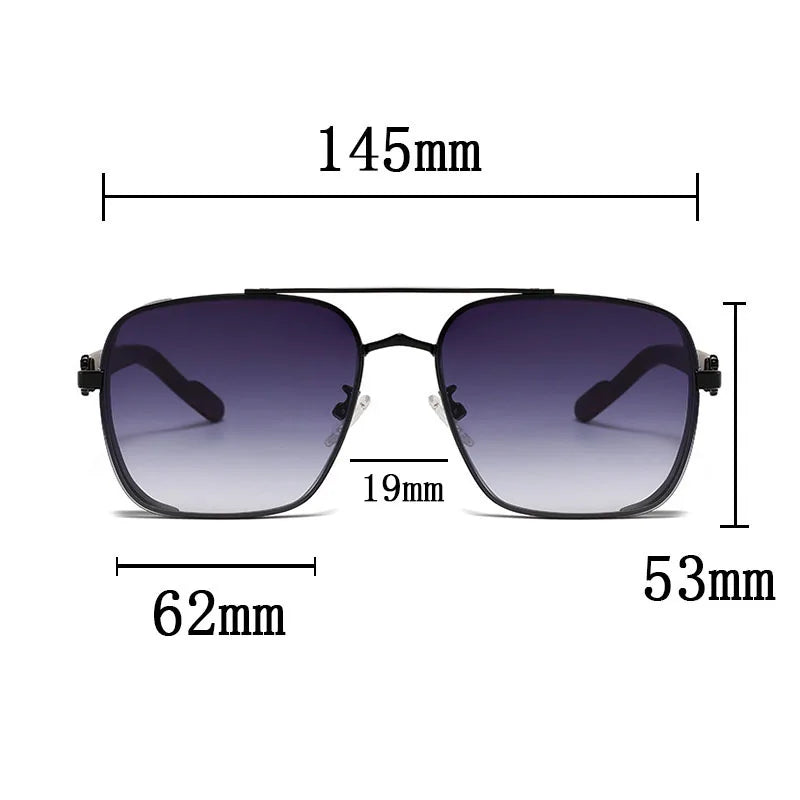 Vintage Square Wooden Frame Sunglasses With UV400 Protection
