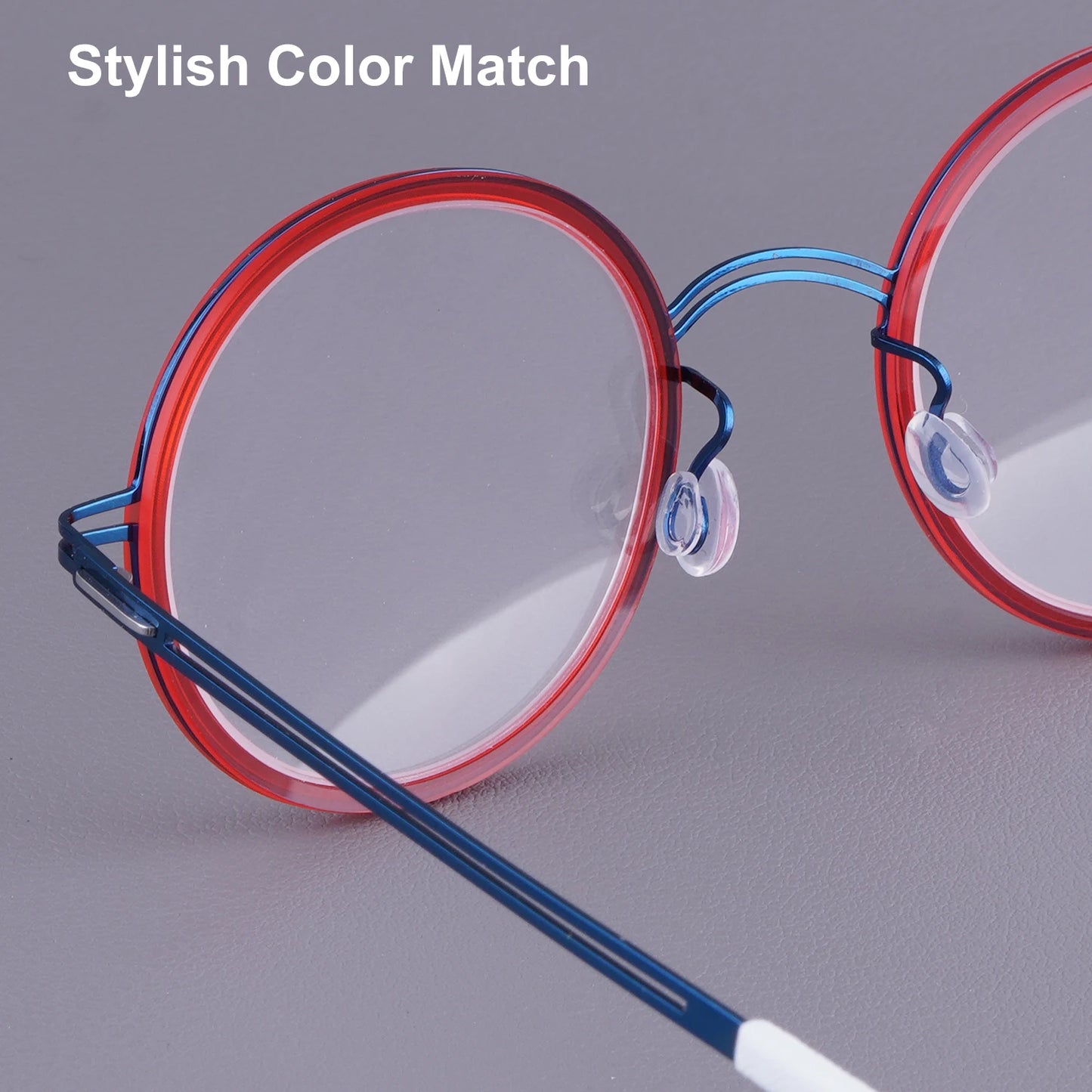 Vintage Round Screwless Titanium Eyeglasses Frame