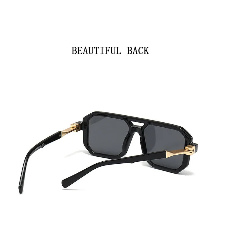 Vintage Square Sunglasses With UV400 Protection