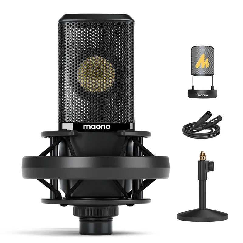 XLR Large Diaphragm Condenser Microphone for Studio Recording Podcasting and Streaming