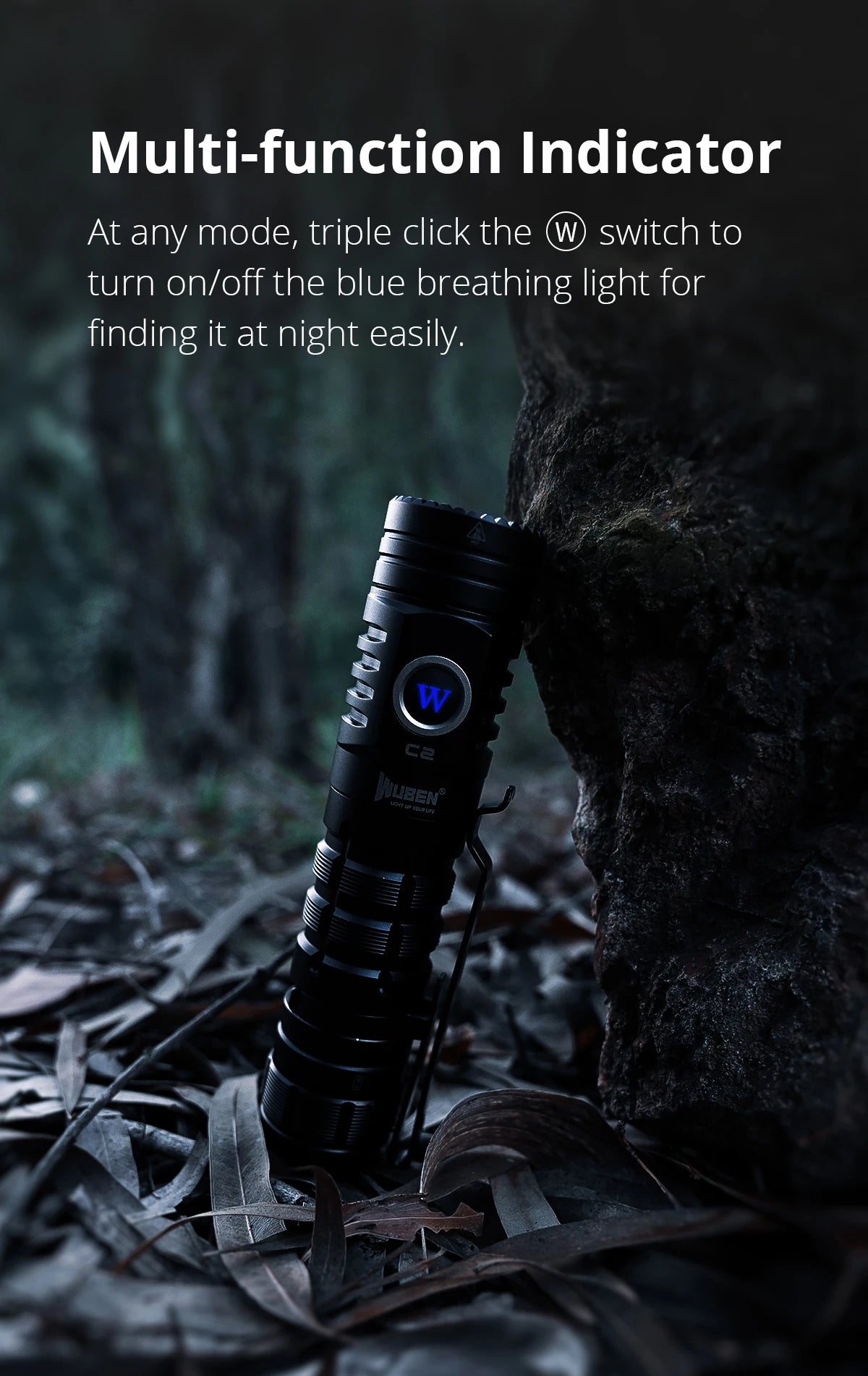 2000 Lumen Rechargeable LED Flashlight With 7 Lighting Modes