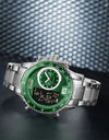 LCD Display Wristwatches Luxury Luminous Waterproof Steel Japanese Movement Watch for Men