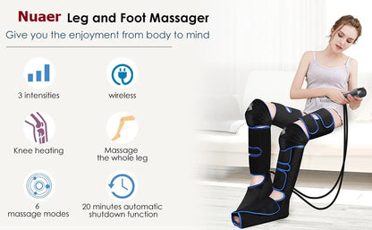 360° Foot air pressure leg massager USB promotes blood circulation, body massager, muscle relaxation, lymphatic drainage device