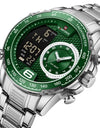 LCD Display Wristwatches Luxury Luminous Waterproof Steel Japanese Movement Watch for Men
