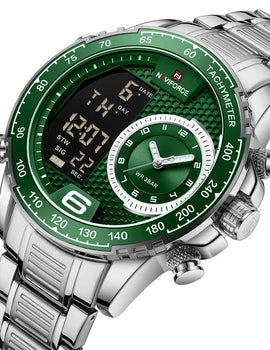 LCD Display Wristwatches Luxury Luminous Waterproof Steel Japanese Movement Watch for Men