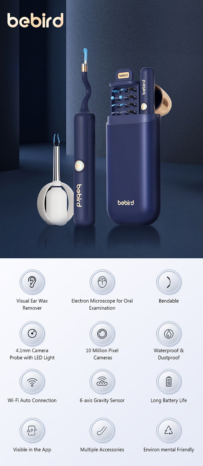 EarSight Plus I35R R37R D39R Visual Earpick Bendable & Affordable All-in-1 Ear Rod Earwax Removal Kits